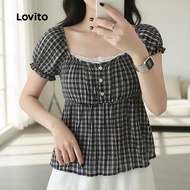 Lovito Casual Blouse Spring/Summer for Women LK5AD736