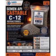 Portable C-12 (1 Kg) - Heat Resistant Cast Iron Cement with Maximum Flame 1200°C Refractory Ready-to