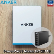 Anker® PowerPort 6 Model A2123 แองเคอร์ อะแดปเตอร์ ที่เสียบชาร์จ USB 6 พอร์ต Desktop Charger USB Cha