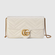 Gucci กระเป๋าสตางค์ใส่บัตร GG MARMONT MINI CARD CASE CHAIN WALLET Shoulder Bags