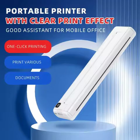 A4 portable thermal printer supports Android/Apple/Windows A4 thermal paper wireless inkless printin