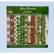 24 sheets Paper Pack 8"x8" Merry Christmas