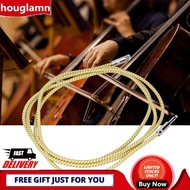 Houglamn CableGuitar Cable Connector Wi 6 5mm Straight Elbow M to No Reduction Weaving for Electric 