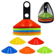 Combo of 10 Training Marker Disc for soccer training, tactical, soccer Marker (with black handle )