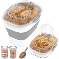 20-22 pounds (approximately 9.1- 10.4kg ) dog food storage container, foldable dog food container, w