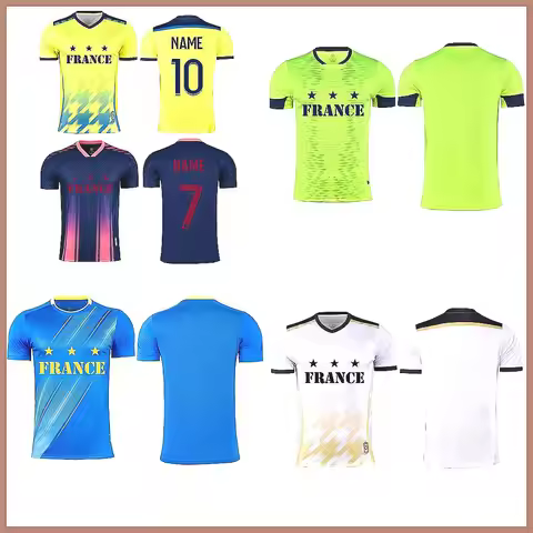 Wholesale price custom name factory sale Custom Soccer Shirt Professional Custom Men Kids France Foo