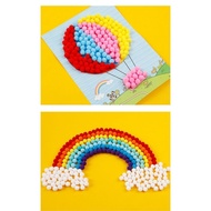50 pc Assorted mixed colour pom pom craft fur balls plush balls pom pom balls rainbow cloth balls ar