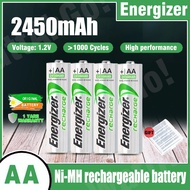 【PH Stock】Energizer Rechargeable Battery AA/AAA (4-20pcs) | 2450/900mAh High Capacity, Bright Colors