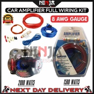 Car Kit Amplifier Amp Audio Sound Speaker Woofer Cable Wire + Power Line Suit 1500/2000watt