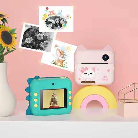 Children Instant Camera Print Camera For Kids 1080P Video Photo Digital Camera With Print Paper Birt