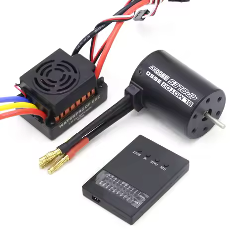 Upgrade Rc Waterproof 3650 3900KV RC Brushless Motor 60A ESC Programmer for 1/10 RC Car Truck Motor 