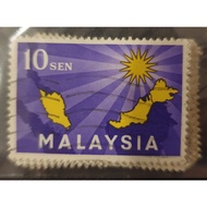 20 pieces 10 Sen 1963 Malaysia Inauguration of Federation Stamps