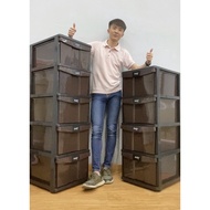 4tier and 5tier Big Plastic Drawer Kgy 5018 Series brown colour Made in Malaysia High Quality Ready Stock Self Assemble