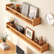 LP-6 Get Gifts🍒Nordic Solid Wood Wall Shelf Partition Wall Wood Board Parcel Shelf Shelf Wall Hanging Single Shelf Wall