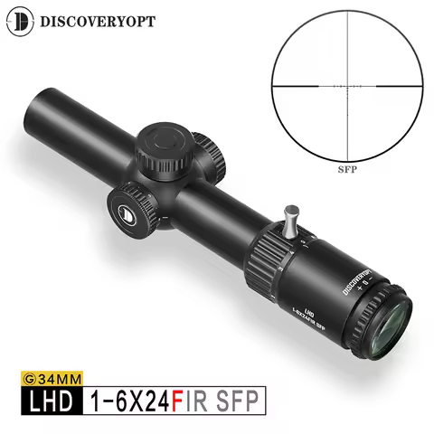 DISCOVERYOPT LHD 1-6X24FIR SFP LPVO Riflescope Fiber Reticle With Ultra Bright Dot Scope For .223 AR