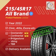 215/45R17 Grenlander/Continental/Bridgestone/Viking/Thailand Tyres Year 2022 Tayar Murah [Delivery Only] [Wholesales]