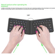 Ergonomic keyboard Foldable Bluetooth Keyboard Compatible Rechargeable Wireless Keyboard Ultra-thin