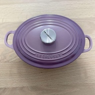 Le Creuset 橢圓形琺瑯鑄鐵鍋 23厘米 Mauve Pink (黑色內鍋)