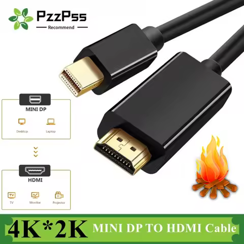 4k Mini DP to HDMI-compatible Cable Adapter for MacBook Pro Air Mini DisplayPort Thunderbolt to HDMI