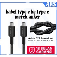 Anker 322 Charger Cable 60W 3A USB Type C to C Nylon Cable 3FT