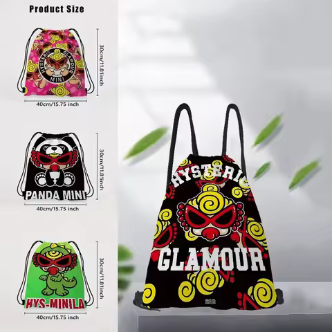 Japan Fashion H-Hysteric M-Mini High Quality Printed Storage Shoe Bag To School Backpack For Women D