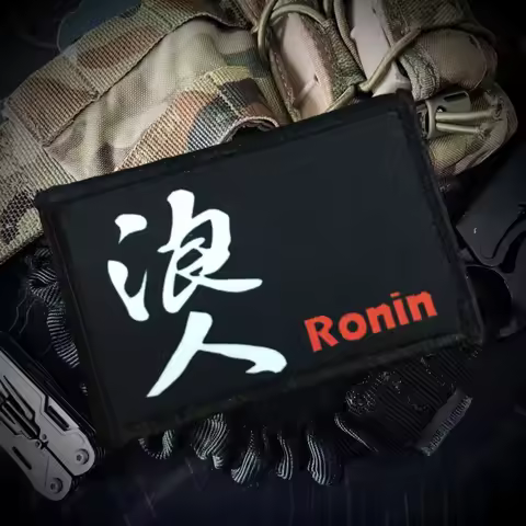 Ronin Tactical Patch Funny Morale Printed Hook&Loop Patches on Clothes Military Army Badge Armband T