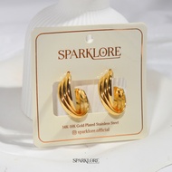 D3W Sparklore Allure Hoops 18k Gold Plated Titanium Waterproof - Allure Sparklore Titanium Earrings