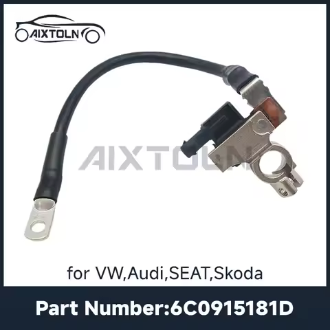 Battery Negative Cable with Sensor 6C0915181D for VW Polo 6R/6C Audi A1 8X Skoda Fabia Rapid SEAT Ib