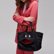 ANYAHINDMARCH Eyes Leather-appliquéd Medium Nylon Top-handle Tote
