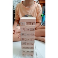 KD21 Wooden Pull Building BLOCKS Game 51 Stacking BLOCKS STACKO BLOCKS Wooden Fun Party Game Toys