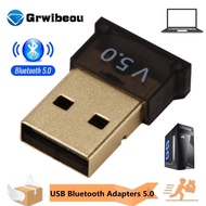 GRWIBEOU USB Bluetooth Adapters 5.0 Wireless Computer Adapter Mini Bluthooth Receiver Transmitter For PC Computer Speaker Audio