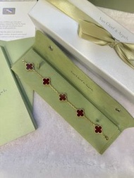Van Cleef&Arpels紅五花手鏈