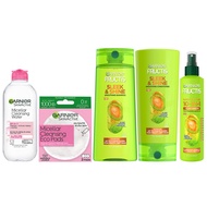 Garnier Back to School Bundle| Micellar Water (400mL), EcoPads, Fructis Sleek & Shine Shampoo (22 Fl