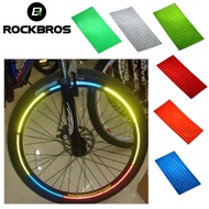 (YELLOW)ROCKBROS Bicycle Rim Sticker Diy Light Decal Reflective Sticker Safe Protective Accessories