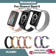 Huawei band 6 strap stainless steel zinc alloy stainless aonnector magnetic belt bracelet for Huawei Band 6