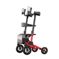 Ziivievs 3 in 1 Walker & Wheelchair Lightweight Pushwalker with Armrest 47CM Seat Width Easy to Fold