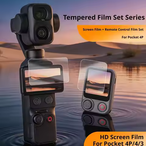 Tempered Glass Film for DJI Pocket 4P/4/3 Screen Film & Remote Control Film Combo for DJI Osmo Pocke