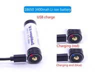 Novelty 3.7 V 18650 lithium battery USB rechargeable battery 18650 lithium-ion battery with protecti