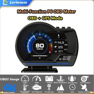 P6 GPS Mobil OBD OBD2 Meter Digital Scanner Alarm Speed Gauge display