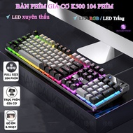104 Key Mechanical Gaming Computer Keyboard with LED Through Keys K500 Mechanical Keyboard Gaming Ke