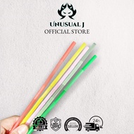 Unusual J 1 pcs Mixed Colour Double Food Grade PP Plastic Flexible Bendable Straw Drinking Straw