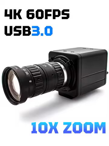 4K USB3.0 Camera 8MP 60FPS IMX678 CMOS Industrial Camera With 10X Zoom Varifocal Lens Plug Play UVC 