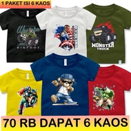 Children's T-SHIRTS 2-16 Years 65K GET 6 CHILDREN'S T-SHIRTS Unisex CWO and CWE Clothes for Children
