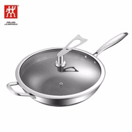 Zwilling Non-Stick Pan Stainless Steel Wok Uncoated Household Wok Induction Cooker Gas Dedicated 34c