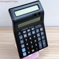 SHENGDA 12 Digits Calculator, Dual Screen Stationery Mechanical Calculator, Gift Practical Battery P