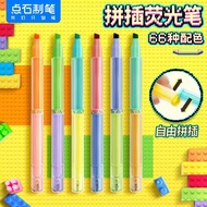 WRITECH W-8158 Free Matching Stitching Highlighter Diagonal Buckle Key Pen Two-Color WR