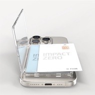 magsafe wallet card holder Slot kad simpanan kad penutup lutsinar magnetik sesuai untuk Apple iPhone