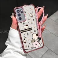 Case for OPPO Reno 6 7 PRO 7 SE 6Z 5g 4G phone case cute cat flower anti fall four corner silicone T