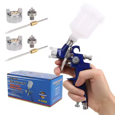 LUCHSHIY Paint Spray Gun H-2000 Airbrush Professional Mini 0.8/1.0mm Nozzle Spray Gun For Cars Pneum