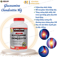 Glucosamine 1500mg Chondroitin 1200mg Kirkland Signature Mỹ- Giảm các triệu chứng đau nhức xương khớ
